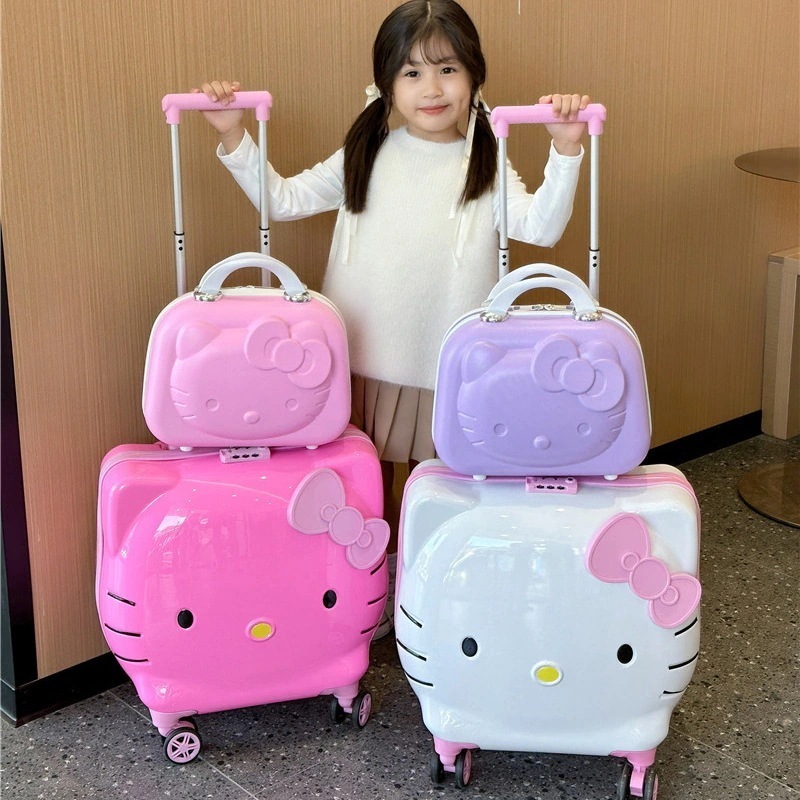 キティ スーツケース 20インチ 多機能トランク ちする ファスナーボックス ミュートホイール スーツケース