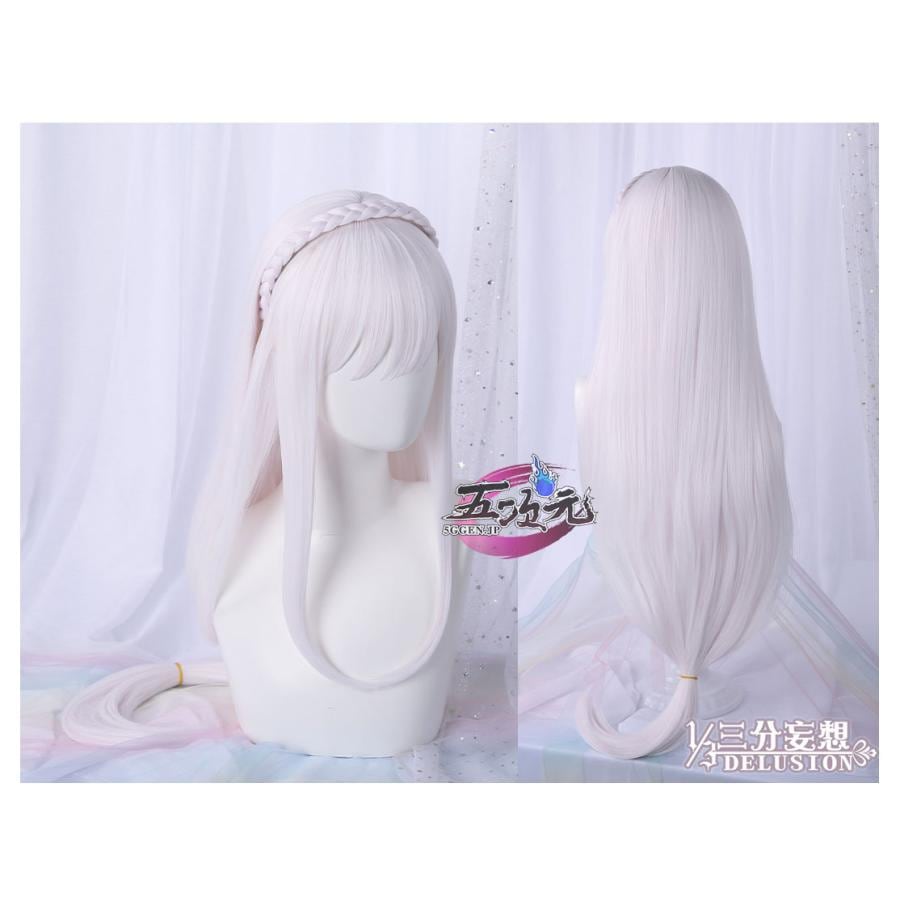 【フェスティバル限定】ハロウィン レディース ウィッグ イベント用品 パーティー　 Re：ゼロから始める異世界生活　コスプレ　エミリア　ウィッグ