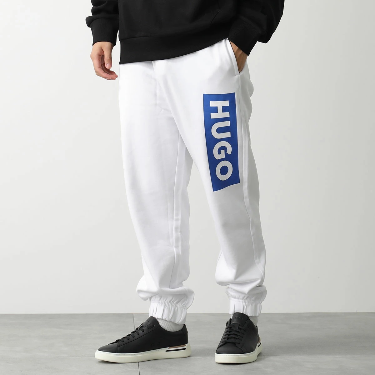 HUGO BOSS ヒューゴボス スウェットパンツ 50522365 メンズ ジョガーパンツ コットン ロゴ セットアップ可能 100/ホワイト