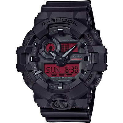 新品 正規品 【カシオ G-SHOCK】 アナログ デジタル タフソーラー 腕時計 G-STEEL Gスチール 黒 ブラック 金 ゴールド CASIO Gショック