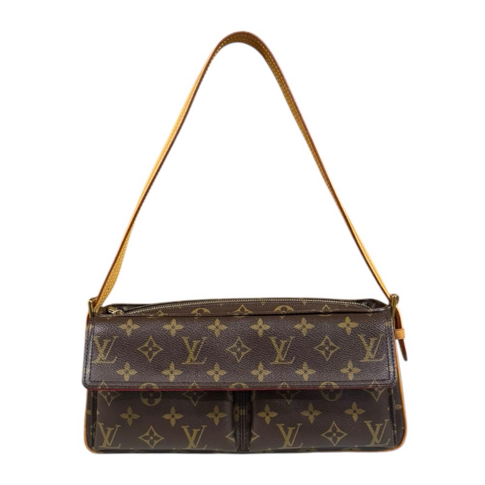 ルイヴィトン ヴィバシテMM モノグラム ショルダーバッグ モノグラムキャンバス M51164 ブラウン LOUIS VUITTON 中古