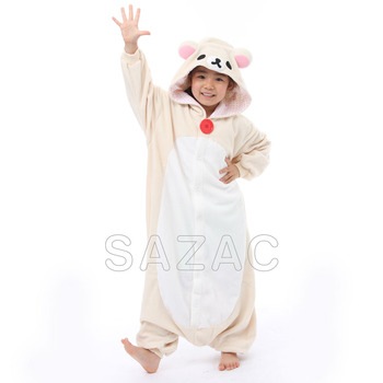 コスプレ 仮装 SAZAC(サザック) フリース着ぐるみ コリラックマ 子供用 130 【 コスプレ 衣装 ハロウィン 仮装 コスチューム 子供 アニメ 可愛い キッズ 着ぐるみ パジャマ キグルミ