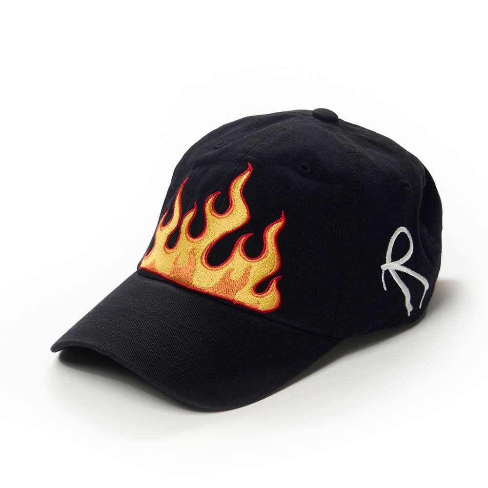 FIRE PIGMENT BIOWASHED BALL CAP BLACK