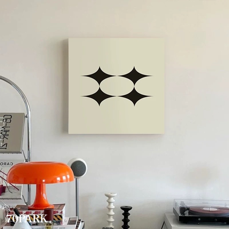 モダン ニュアンス 正方形 アートパネル 全2種 アートポスター おしゃれ 韓国インテリア モノトーン 韓国雑貨 韓国っぽ 北欧 インテリア雑貨 韓国 70PARK