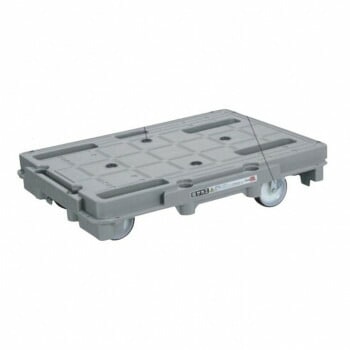 サカエ 樹脂台車 スタッキング 連結仕様4輪自在タイプ 720x520x150mm グレー SCR-800S