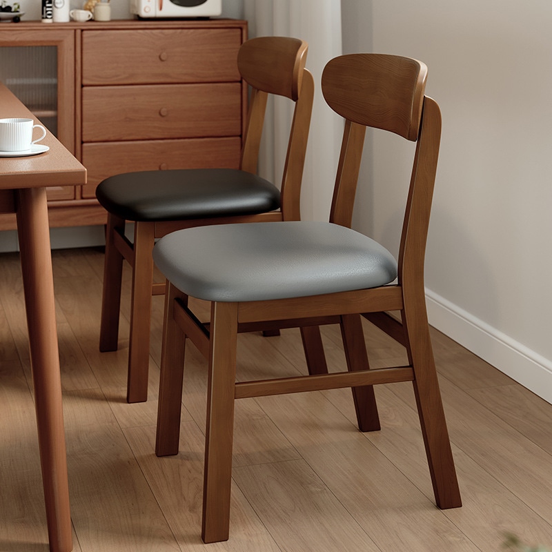 ソリッドウッドチェアダイニングチェア家庭用ダイニングテーブルチェアシンプルソフトパックバックレストチェアレトロ中国のティーテーブルチェアレジャーチェアスツール