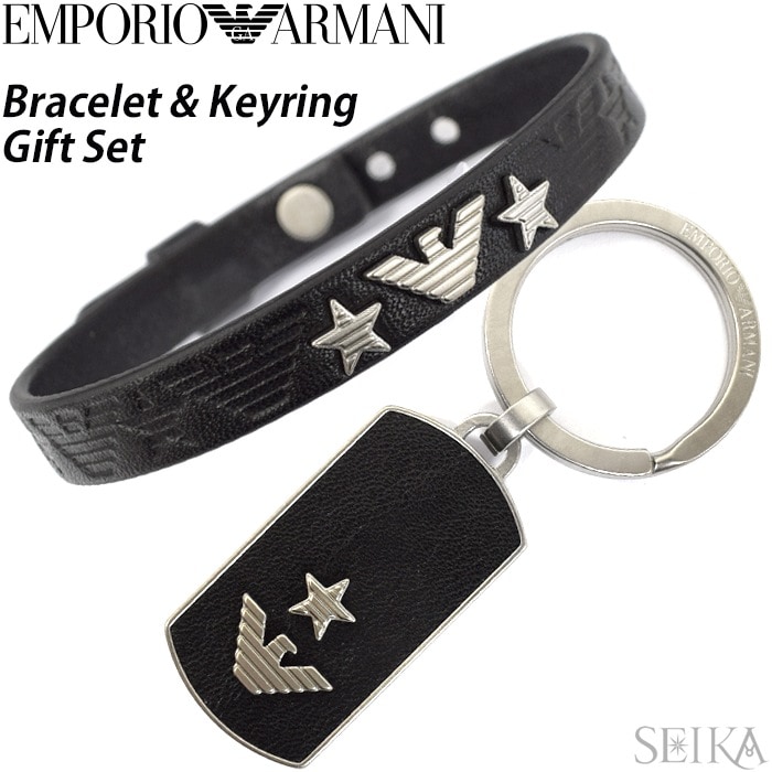 エンポリオアルマーニ ブレスレットキーホルダーセット (37)EGS2685040EMPORIO ARMANI キーホルダー キーリング アクセサリー