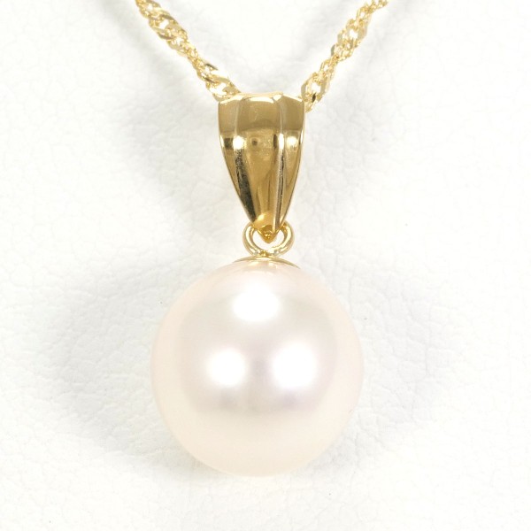 K18 18金 YG イエローゴールド ネックレス パール(真珠) 約40cm ジュエリー 中古