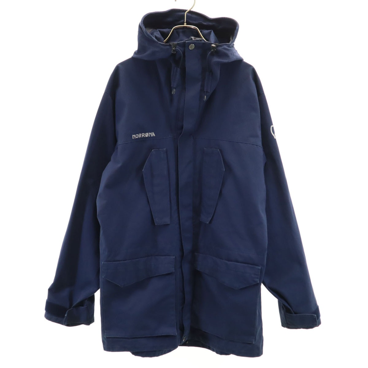 NORRONA ノローナ コットン アノ ジャケット S ネイビー アウトドア メンズ 古着