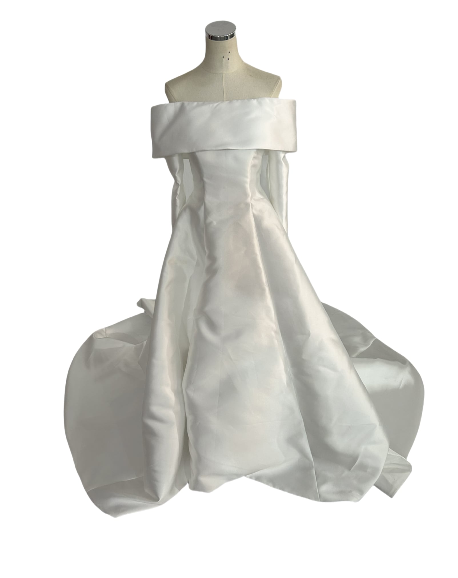 ウエディングドレス オフショルダー 長袖 ファスナー ロングトレーン エレガント 結婚式