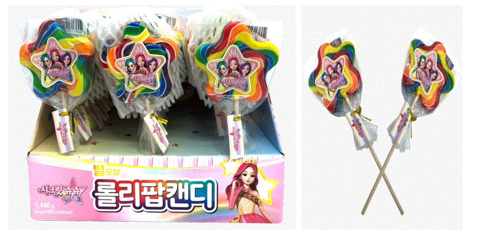 シークレットジュジュ 星の女神 星型ロリポップキャンディ1case(60g24個)ロリポップ
