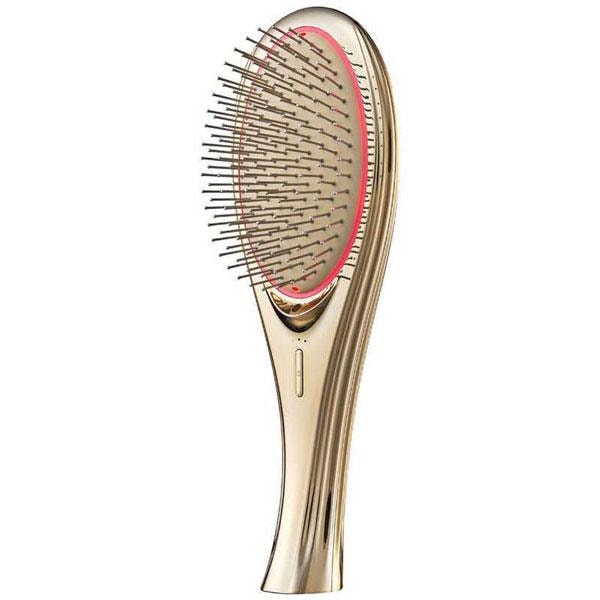 WAVEWAVE EMS Brush Air 頭皮ブラシ ヘッドスパ 赤色LED 防水 頭皮ケア WH41-01-GD ゴールド 電気針/srm