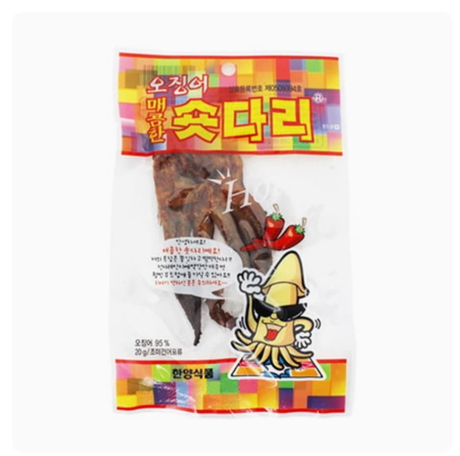 [韓国 お菓子] ハニャン食品ピリ辛イカショート足 20g*20個 or 30個