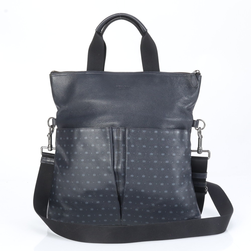 美品 チャールズ フォールドオーバー F59309 レザー 2WAY ショルダーバッグ 斜め掛け メッセンジャー ビジネス 通勤 トート A4 メンズ EEE CJ16-9 中古