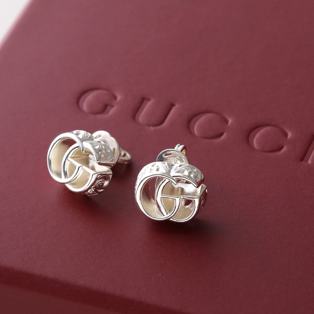 GUCCI グッチ ピアス GG MARMONT マーモント 770758 J8400 レディース ダブルG スターリングシルバー アクセサリー 8106/SILVER