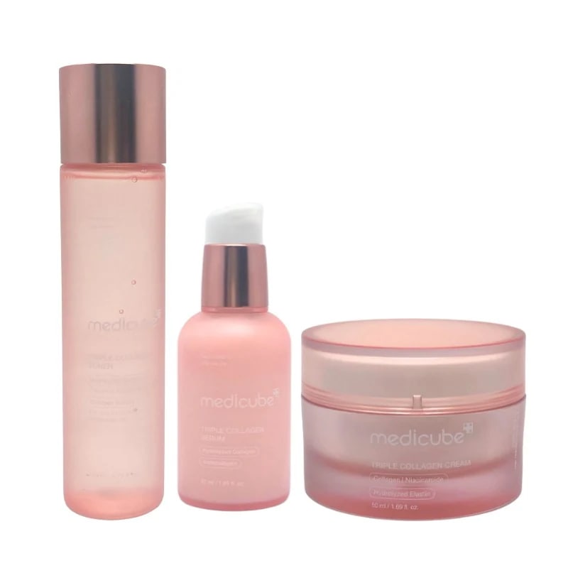 トリプルコラーゲン3点セット（トナー140ml + セラム55ml + クリーム55ml）