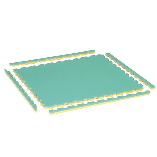 エバニュー EKH099 912 コーナーフロアマット30 黄/緑 【法人限定】 メーカー直送