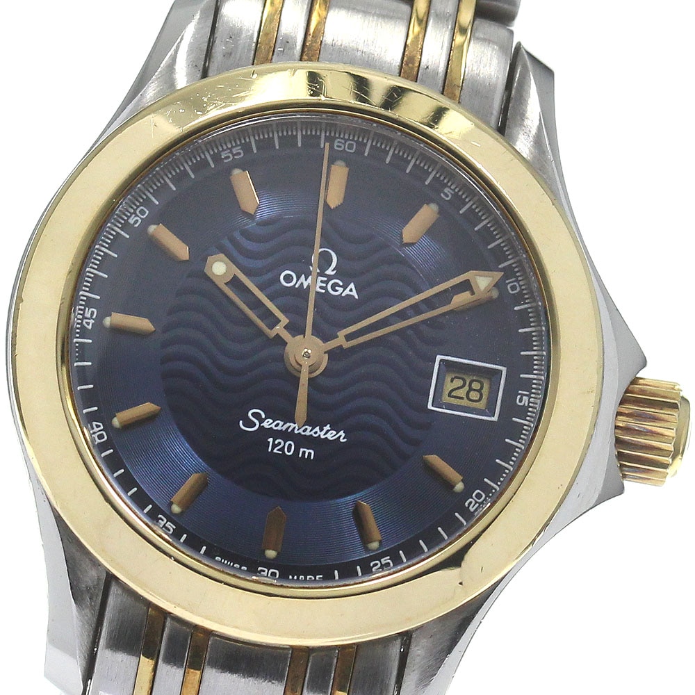 オメガ OMEGA 2381.81 シーマスター120 デイト クォーツ レディース 保証書付き_824130【中古】