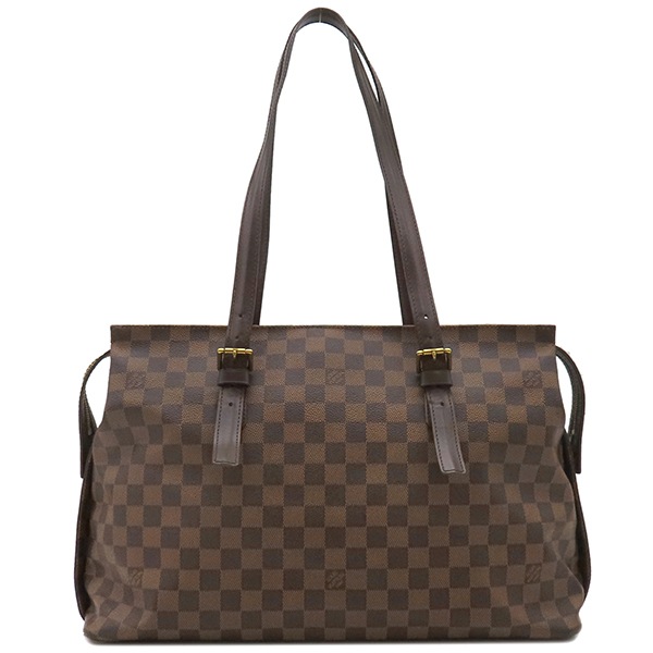 ルイヴィトン LOUIS VUITTON トートバッグ チェルシー ダミエキャンバス ダミエエベヌ ゴールド金具 茶 N51119 TH0046【中古】
