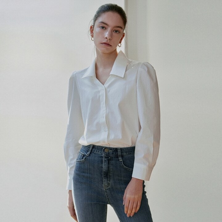 人気 PLACKET PUFF SHIRT_IVORY シャツ・ブラウス SIZE:FREE -  armarinhodasnovidades.com.br