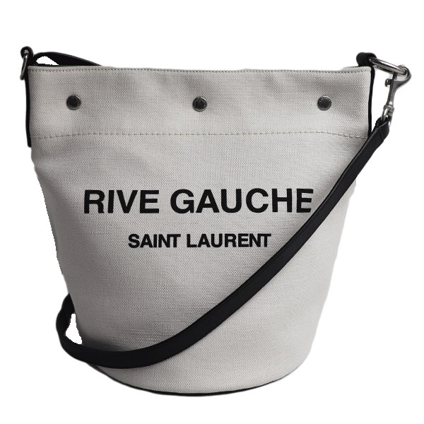 YVES SAINT LAURENT イヴ・サンローラン リヴゴーシュ RIVE GAUCHE ショルダーバッグ ホワイト ブラック 669299-faaaz-9024 レディース 中古