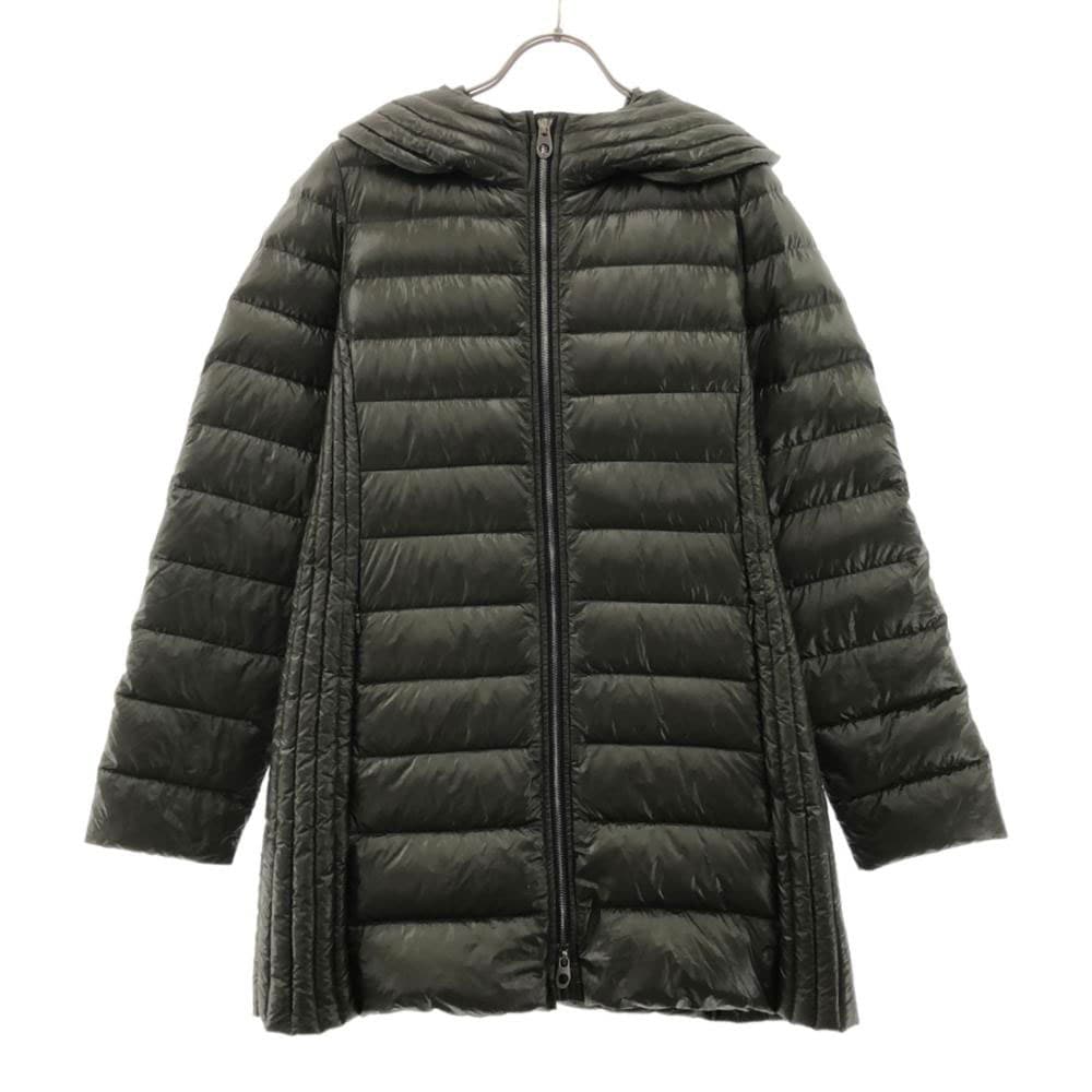 アレグリ 三陽商会 ライト ダウンコート 38 カーキ系 Allegri ダブルファスナー レディース