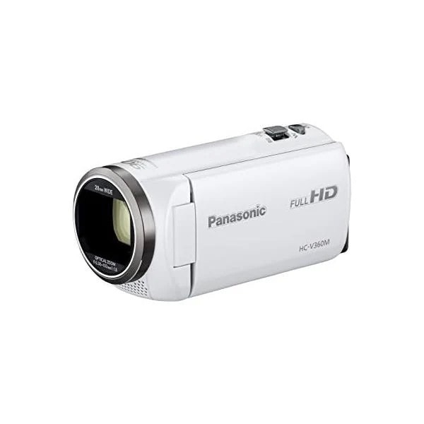 【アウトレット品】パナソニック HDビデオカメラ V360M 16GB 高倍率90倍ズーム ホワイト HC-V360M-W