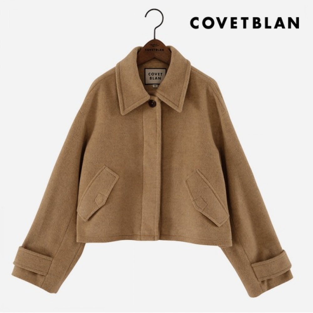 (コルベットブラン) クロップドウールジャケット (V218MJK201W)