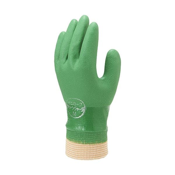（まとめ）ショーワグローブ 600 グリーンジャージ M NO600-M 1双 [x30セット]