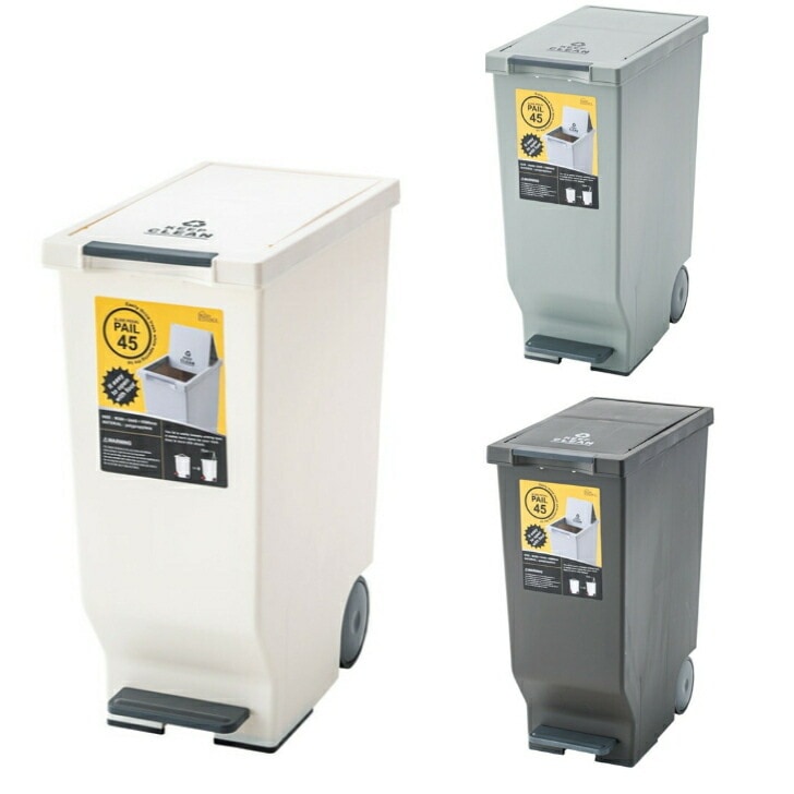 ダストボックス LFS-764 スライドペダルペール45L ゴミ箱 容量45L キャスター付きごみ箱 分別ごみ箱 キッチンごみ箱 キッチンダストボックス ペダル式ごみ箱 トラッシュカン