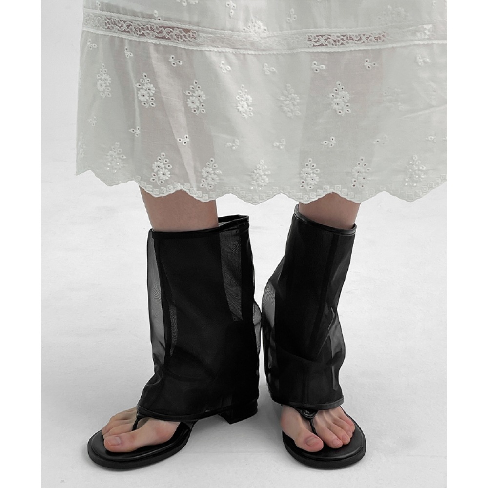 ブラックアップ ホカム メッシュ チョリ ミドルブーツ