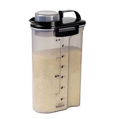 他サイト： パール金属(PEARL METAL) 【BLKP】 パール金属 密閉 米びつ 2.4kg用 日本製 限定 ブラック 冷蔵庫 ハンディ ライス ストッカ一 保存容器 収納 BLKP 黒 AZ-5043の商品画像