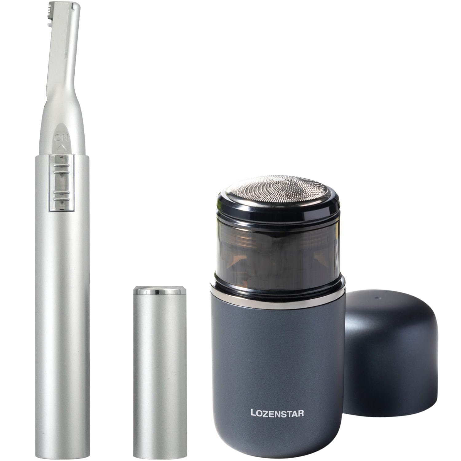 【セット品】 ロゼンスター フェイスシェーバー メンズ 乾電池式 ペンシルタイプ アタッチメント4種付き (マユ用 フェイス用 マユコーム2種) コンパクト シェーバー Type-c 充電式 髭剃り
