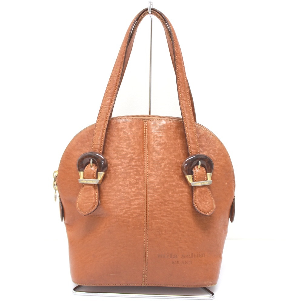 mila schon ミラショーン ハンドバッグ メンズ レディース カバン トートバッグ ショルダーバッグ レザー ブラウン