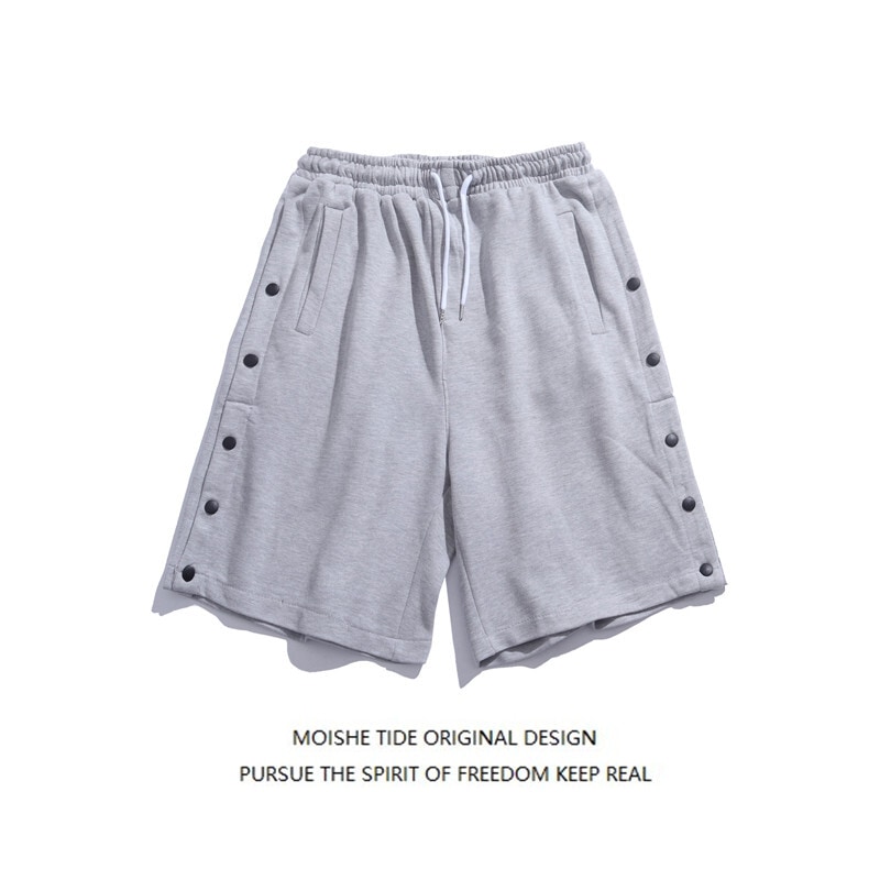 ボトムス パンツ スウェット ジャージ ショートパンツ ショート ショート丈 膝上 ストレート 伸縮性 ボタン シンプル カジュアル 大人 おしゃれ お洒落 かっこいい ラフ メンズライク マニッシュ