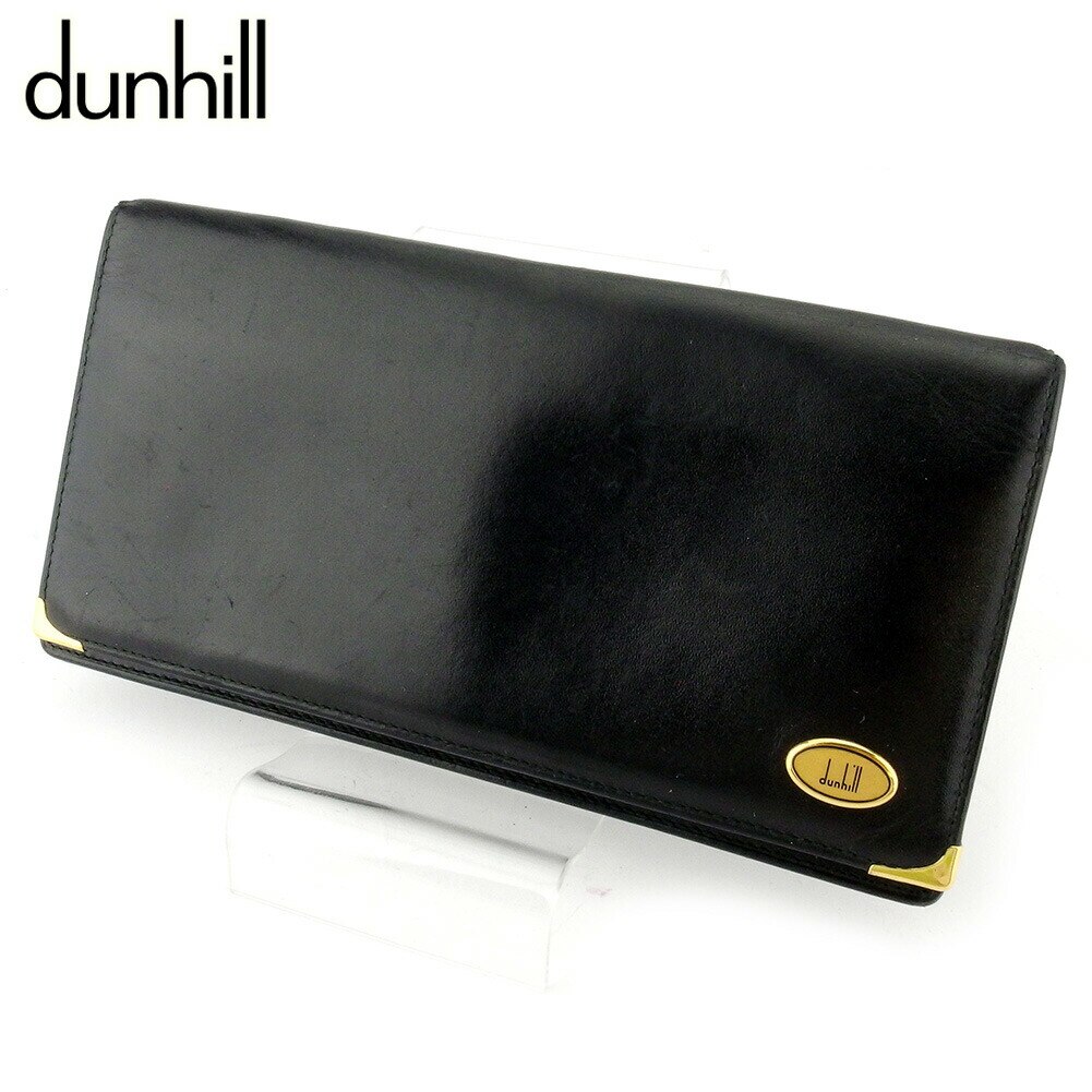 長札入れ 札入れ オックスフォード メンズ ブラック ゴールド 中古