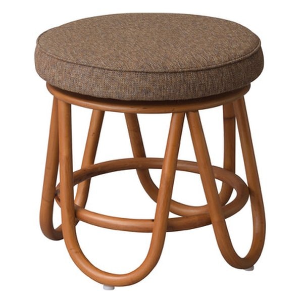 モリー 回転スツール ブラウン 直径39.5×約高さ35.5cm NS-538BR