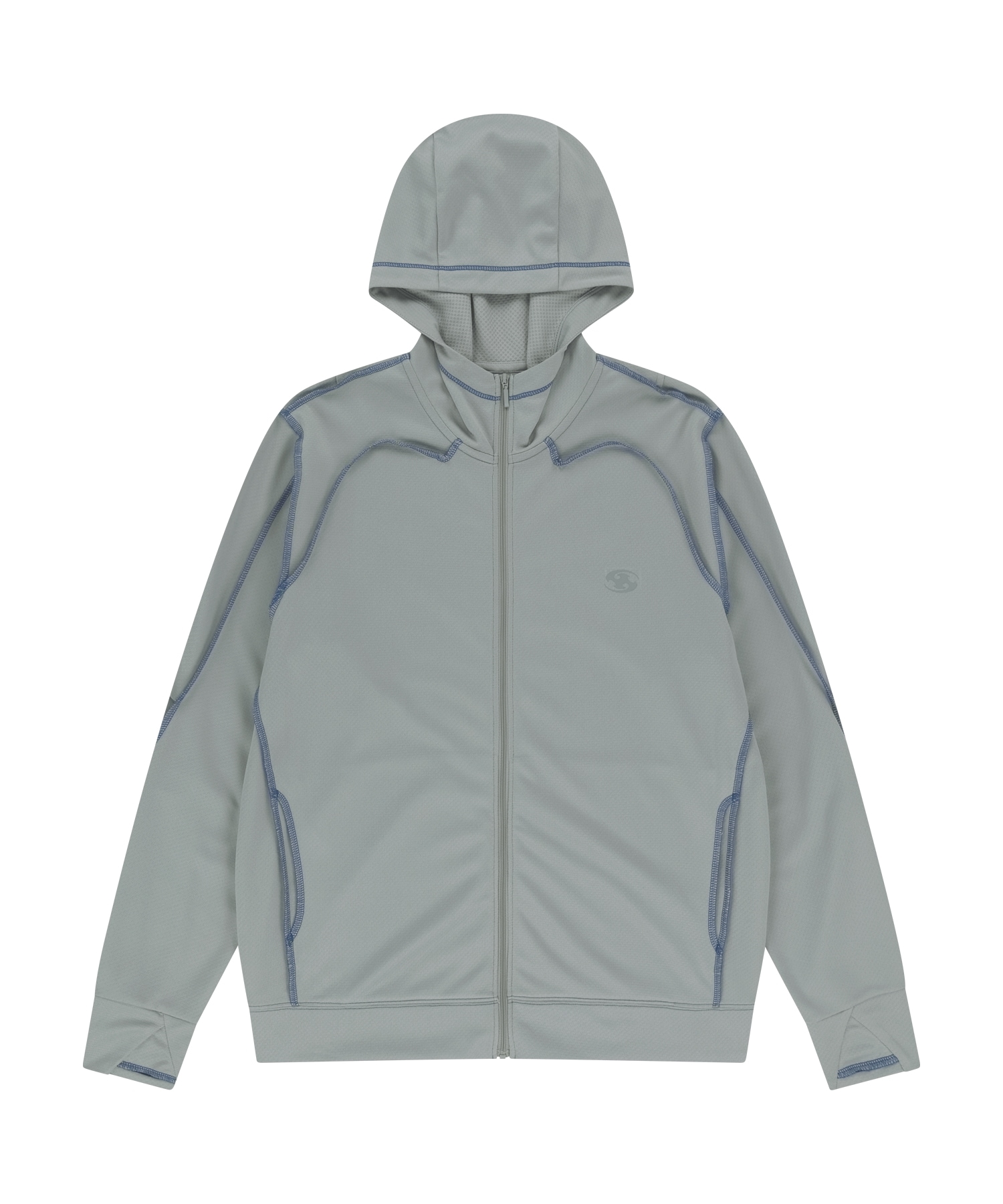 【SANSANGEAR】 25SS OVERLOCK MESH ZIP-UP : GREY
