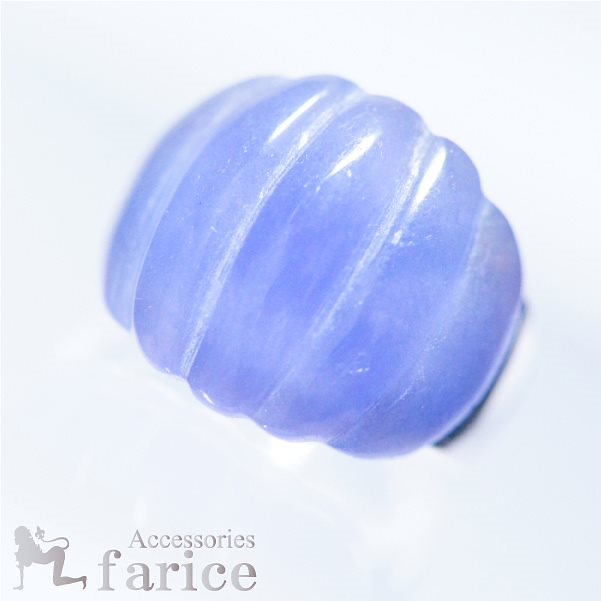 ミルキーバイオレット天然ストーン ファンシーパンプキンスタイルジュエリーリング