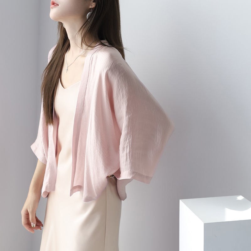 レディース トップス カーディガン 羽織 前開き 7分袖 ストレート フェミニン かわいい 大人可愛い きれいめ シンプル カジュアル 上品 おしゃれ レトロ こなれ感 ラフ ガーリー クールカーディガン