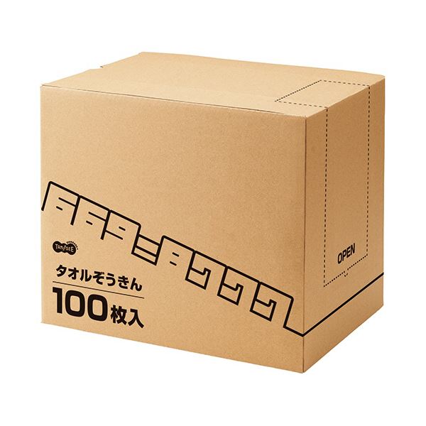 (まとめ) TANOSEE タオルぞうきん1箱(100枚) 3セット