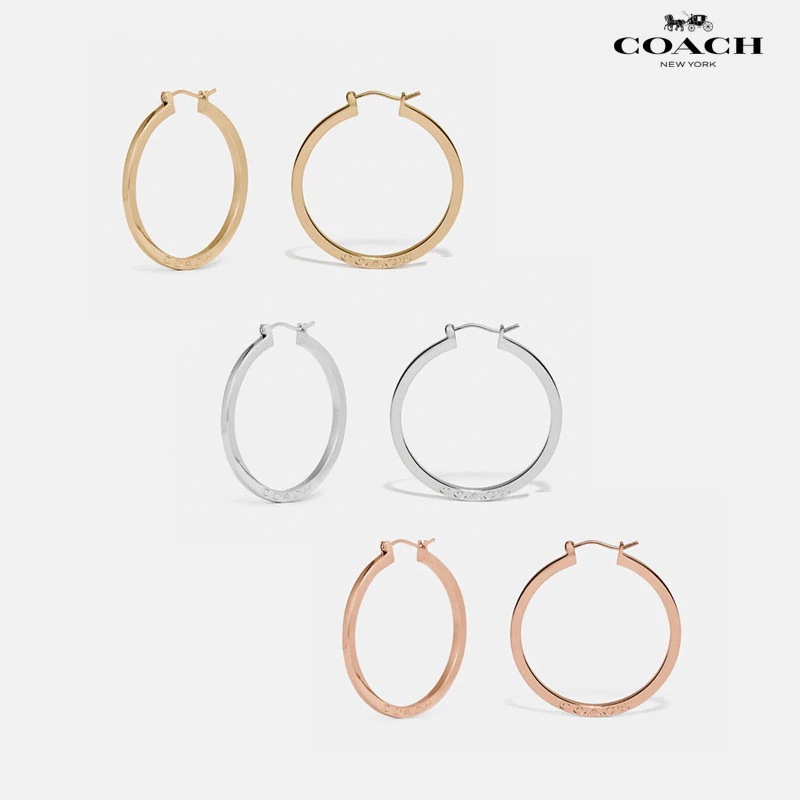 プレゼントにお勧め シックで可愛い フープ ピアス イヤリング F73022