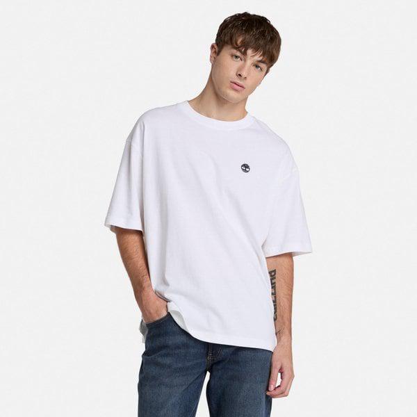 オールジェンダー ホワイト ボックスフィット ダスティン リバー スモールロゴ 半袖Tシャツ A6AF7 100