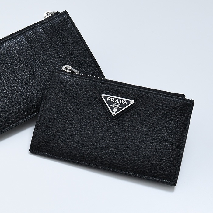 カードホルダー ヴィッテロダイノレザー ファスナー付 カードケース 2MC086 2E54 メンズ ユニセックス ブラック ロゴ コインポケット コインケース