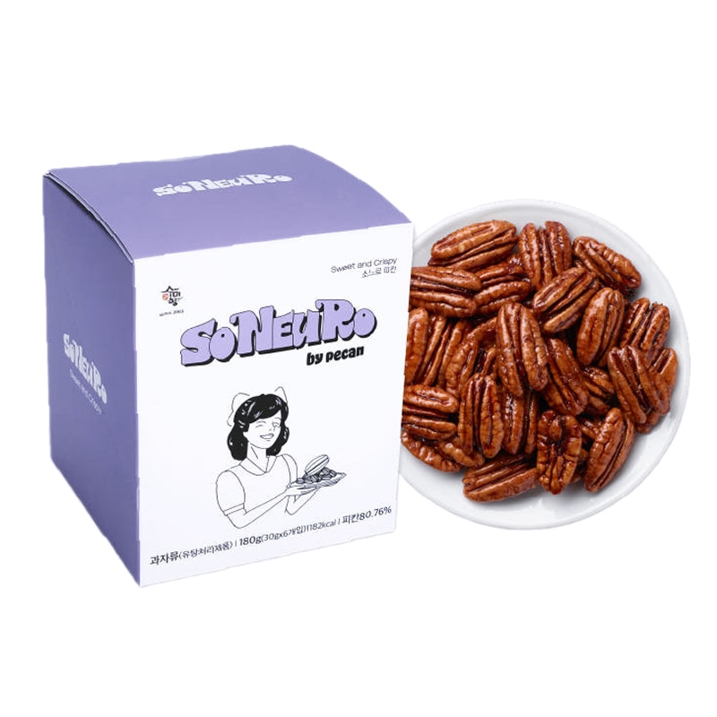 【韓国手作りナッツ菓子】 スミヒャン_ソヌロ_ピーカンナッツ菓子 30g×10袋