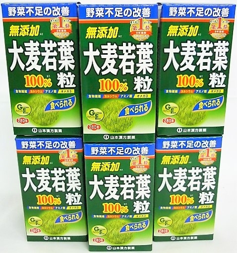 ［6個セット］　大麦若葉青汁粒100%　280粒入り　６個