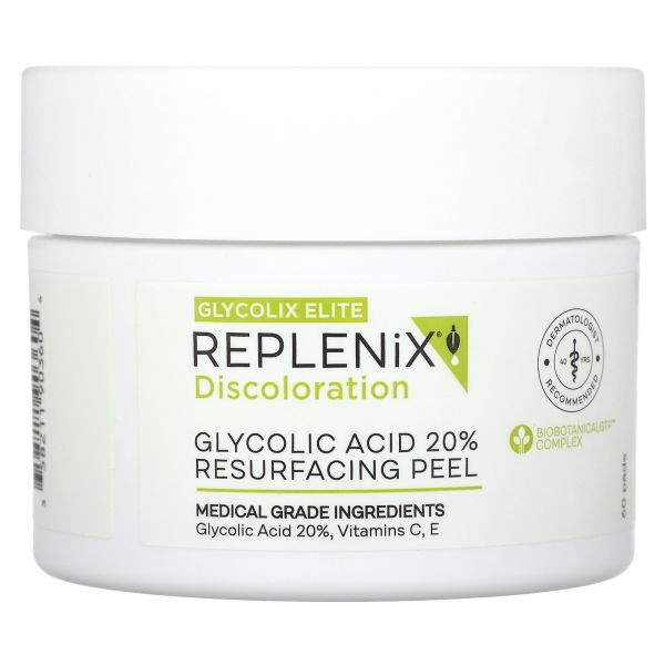, Discoloration, Glycolix Elite, Glycolic Acid 20% Resurfacing Peel, 60 Pads