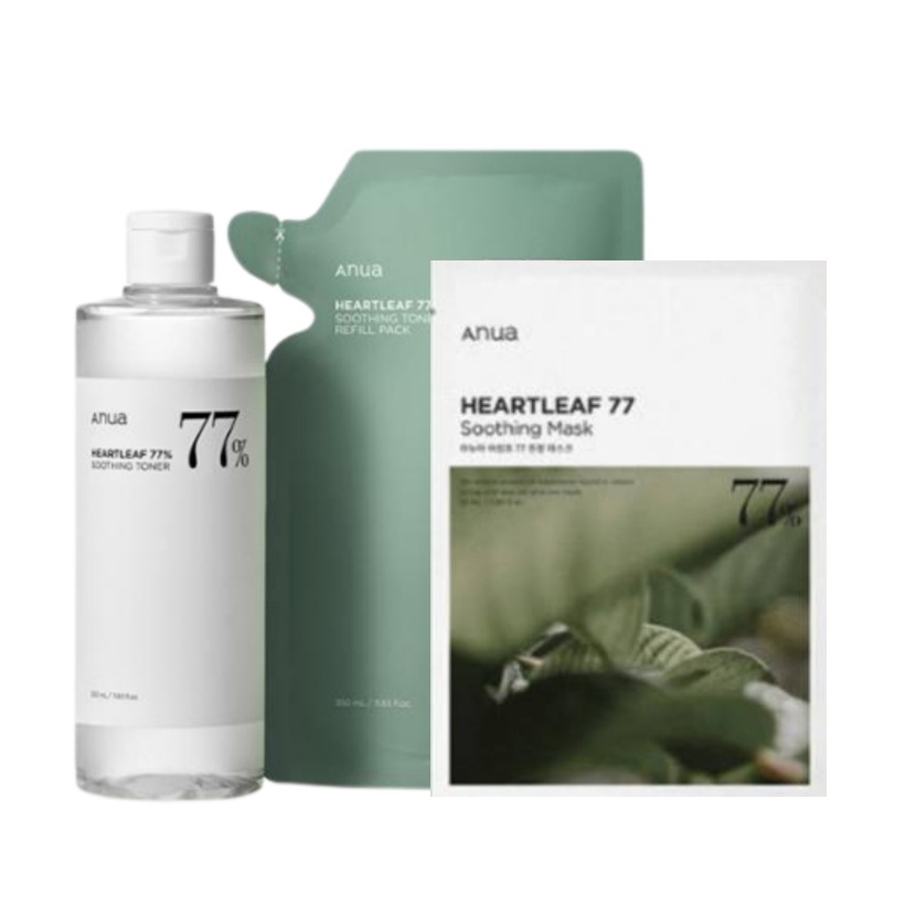 ドクダシ77 スージングトナー350ml限定企画 （本品+詰め替えパック+鎮静マスク1枚）/ 韓国コスメ