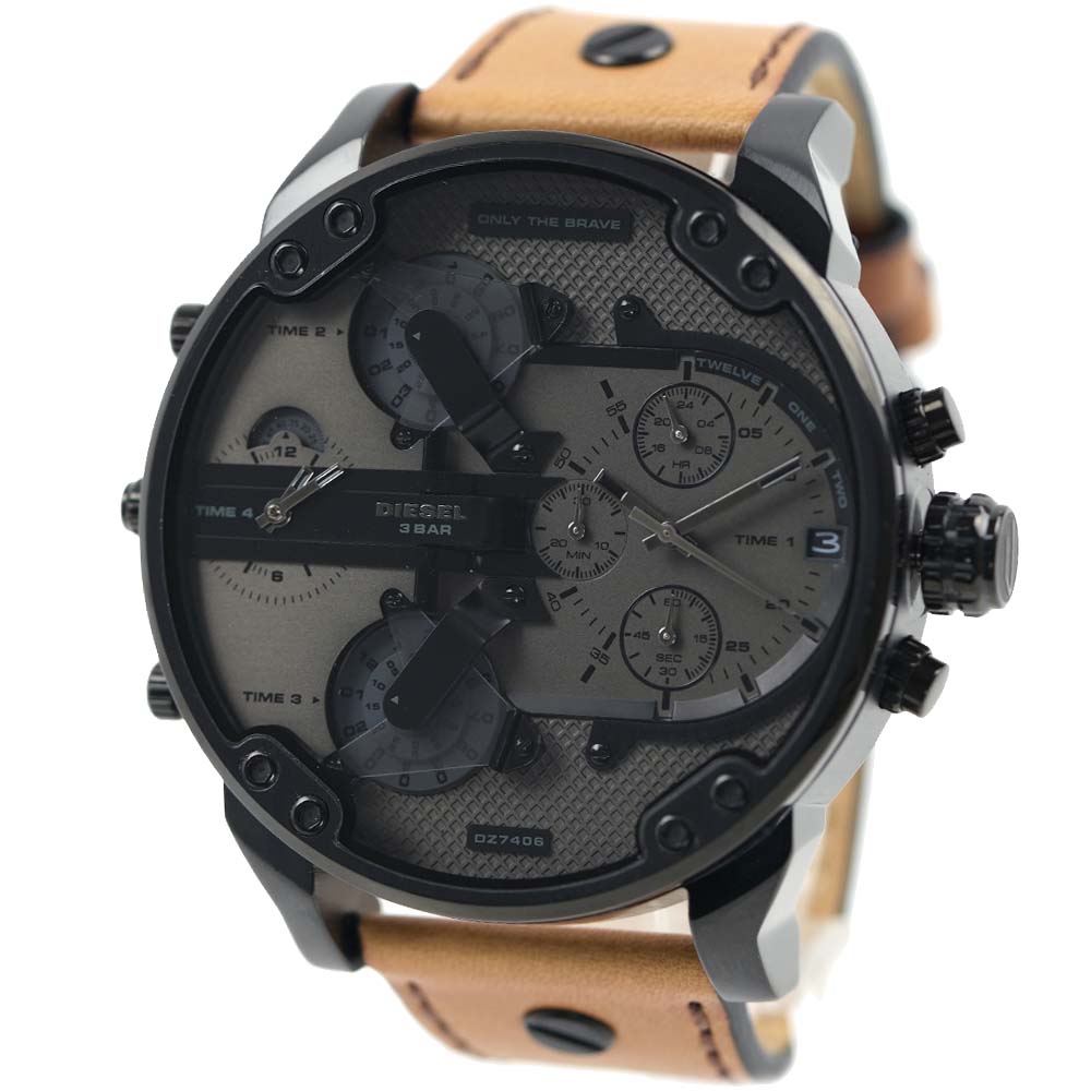 ディーゼル 腕時計 メンズ DIESEL ミスター ダディ MR DADDY 2.0 レザーベルト 日付カレンダー DZ7406 29,800円