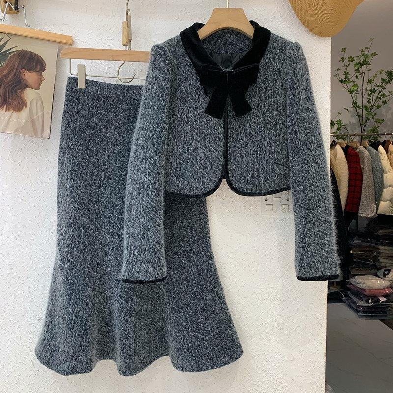 ツイードジャケット ワンピス フォーマル入学式 卒業式 卒園式 ママ スーツセット 入園式 レディース お宮参り 大きいサイズ